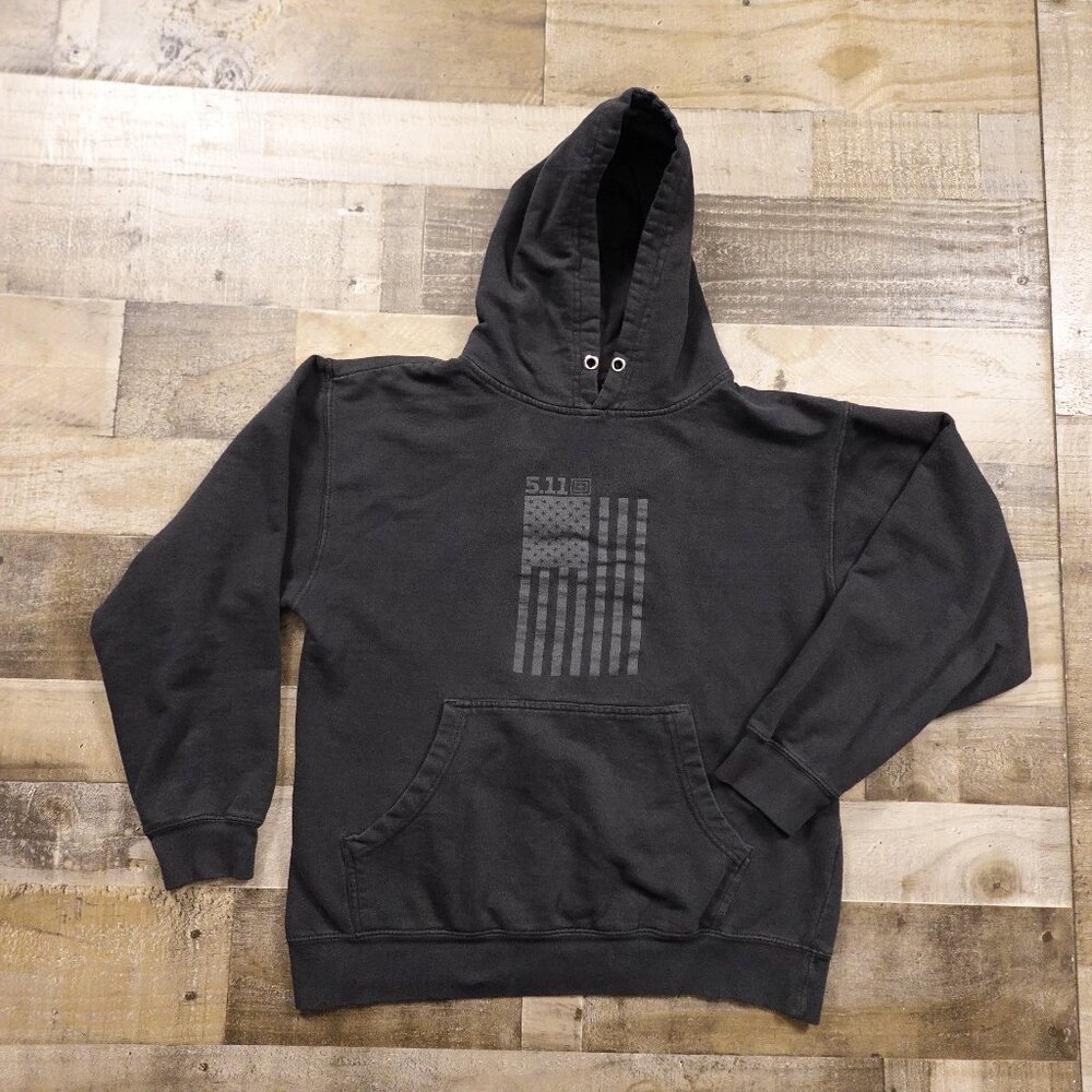 5.11 Tactical American Flag Work Hoodie Men’s‎ Medium Black Pullover